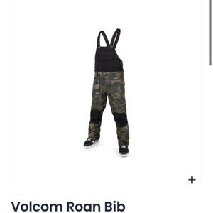 Mens Volcom Camo Snow Bibs